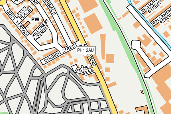PH1 2AU map - OS OpenMap – Local (Ordnance Survey) PH1 2AU map - OS OpenMap – Local (Ordnance Survey)