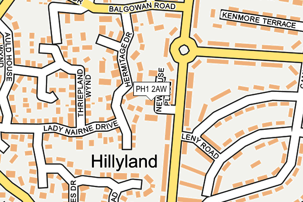 PH1 2AW map - OS OpenMap – Local (Ordnance Survey) PH1 2AW map - OS OpenMap – Local (Ordnance Survey)