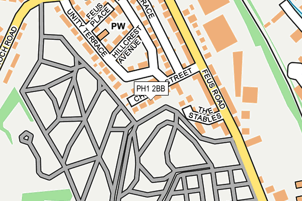 PH1 2BB map - OS OpenMap – Local (Ordnance Survey) PH1 2BB map - OS OpenMap – Local (Ordnance Survey)