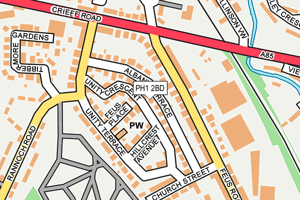 PH1 2BD map - OS OpenMap – Local (Ordnance Survey) PH1 2BD map - OS OpenMap – Local (Ordnance Survey)