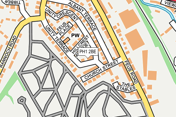 PH1 2BE map - OS OpenMap – Local (Ordnance Survey) PH1 2BE map - OS OpenMap – Local (Ordnance Survey)