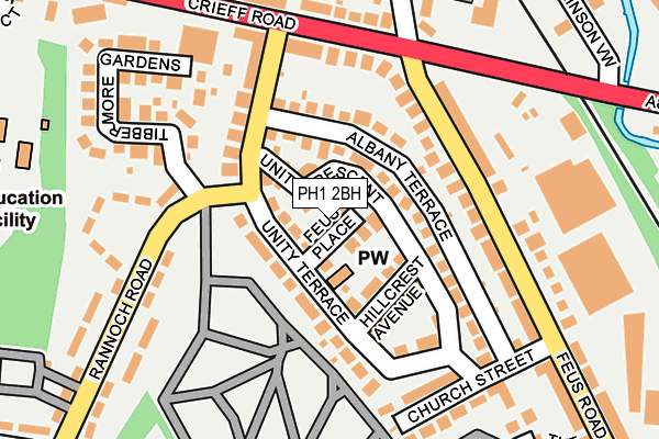 PH1 2BH map - OS OpenMap – Local (Ordnance Survey) PH1 2BH map - OS OpenMap – Local (Ordnance Survey)