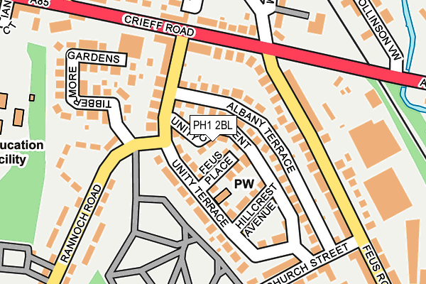 PH1 2BL map - OS OpenMap – Local (Ordnance Survey) PH1 2BL map - OS OpenMap – Local (Ordnance Survey)
