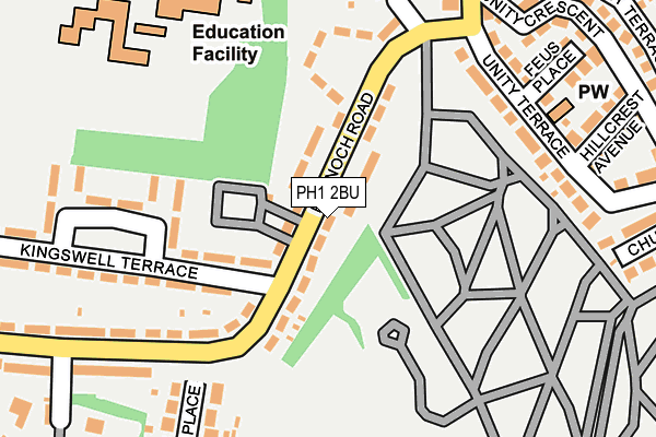 PH1 2BU map - OS OpenMap – Local (Ordnance Survey) PH1 2BU map - OS OpenMap – Local (Ordnance Survey)