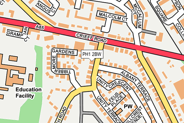 PH1 2BW map - OS OpenMap – Local (Ordnance Survey) PH1 2BW map - OS OpenMap – Local (Ordnance Survey)