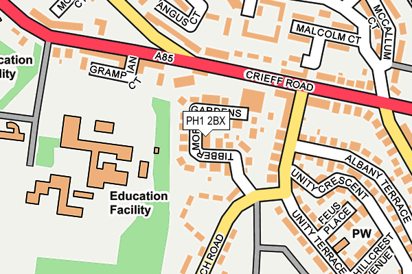 PH1 2BX map - OS OpenMap – Local (Ordnance Survey) PH1 2BX map - OS OpenMap – Local (Ordnance Survey)