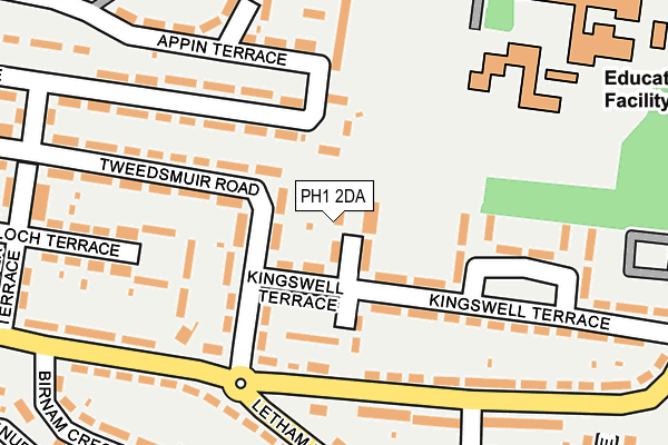 PH1 2DA map - OS OpenMap – Local (Ordnance Survey) PH1 2DA map - OS OpenMap – Local (Ordnance Survey)