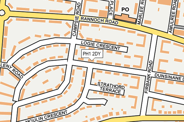 PH1 2DY map - OS OpenMap – Local (Ordnance Survey) PH1 2DY map - OS OpenMap – Local (Ordnance Survey)