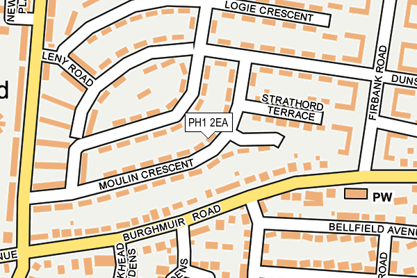 PH1 2EA map - OS OpenMap – Local (Ordnance Survey) PH1 2EA map - OS OpenMap – Local (Ordnance Survey)