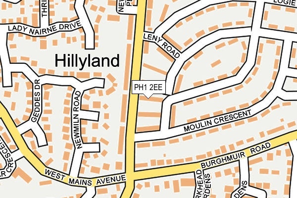 PH1 2EE map - OS OpenMap – Local (Ordnance Survey) PH1 2EE map - OS OpenMap – Local (Ordnance Survey)