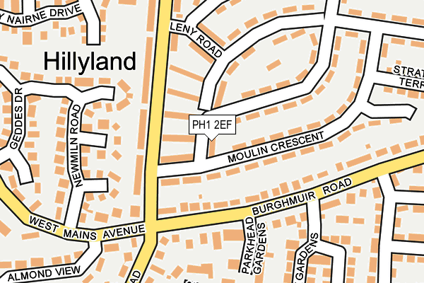 PH1 2EF map - OS OpenMap – Local (Ordnance Survey) PH1 2EF map - OS OpenMap – Local (Ordnance Survey)