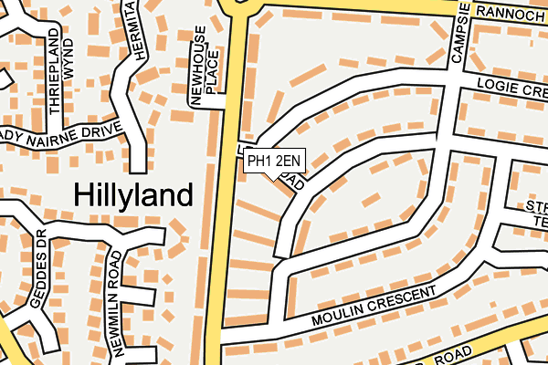 PH1 2EN map - OS OpenMap – Local (Ordnance Survey) PH1 2EN map - OS OpenMap – Local (Ordnance Survey)