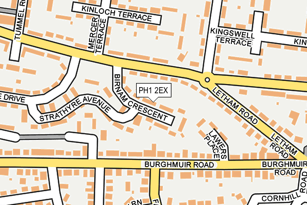 PH1 2EX map - OS OpenMap – Local (Ordnance Survey) PH1 2EX map - OS OpenMap – Local (Ordnance Survey)