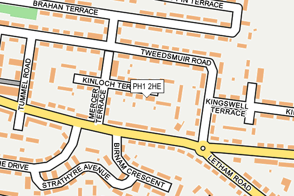 PH1 2HE map - OS OpenMap – Local (Ordnance Survey) PH1 2HE map - OS OpenMap – Local (Ordnance Survey)