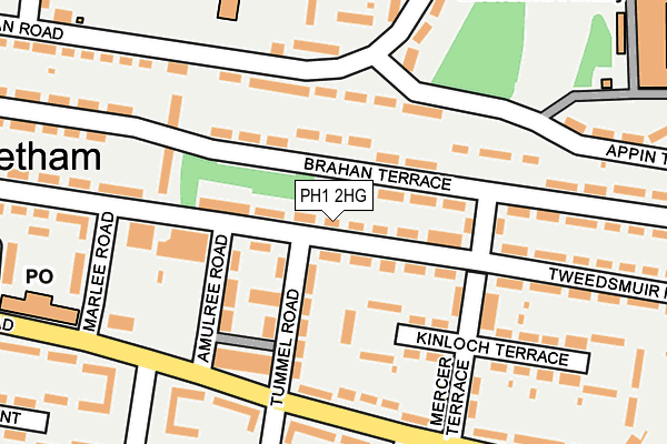 PH1 2HG map - OS OpenMap – Local (Ordnance Survey) PH1 2HG map - OS OpenMap – Local (Ordnance Survey)