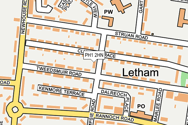 PH1 2HN map - OS OpenMap – Local (Ordnance Survey) PH1 2HN map - OS OpenMap – Local (Ordnance Survey)