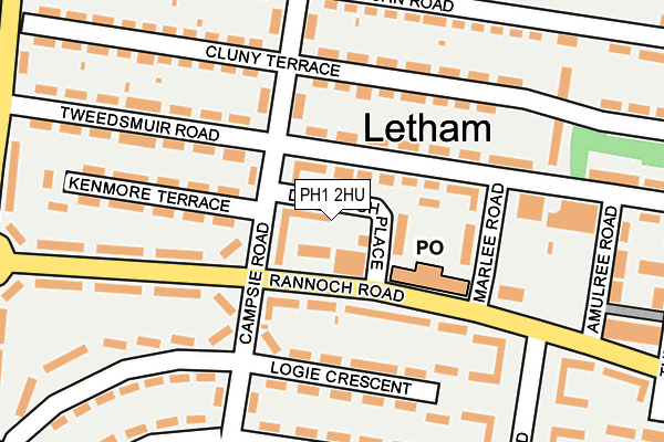 PH1 2HU map - OS OpenMap – Local (Ordnance Survey) PH1 2HU map - OS OpenMap – Local (Ordnance Survey)