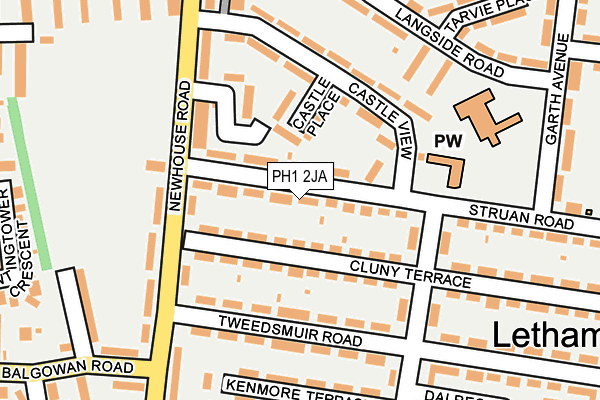 PH1 2JA map - OS OpenMap – Local (Ordnance Survey) PH1 2JA map - OS OpenMap – Local (Ordnance Survey)