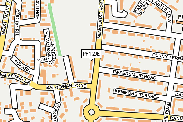 PH1 2JE map - OS OpenMap – Local (Ordnance Survey) PH1 2JE map - OS OpenMap – Local (Ordnance Survey)