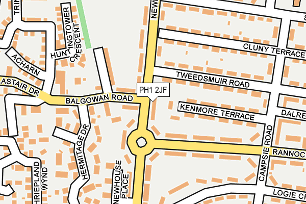 PH1 2JF map - OS OpenMap – Local (Ordnance Survey) PH1 2JF map - OS OpenMap – Local (Ordnance Survey)