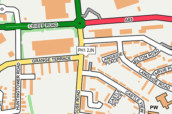 PH1 2JN map - OS OpenMap – Local (Ordnance Survey) PH1 2JN map - OS OpenMap – Local (Ordnance Survey)