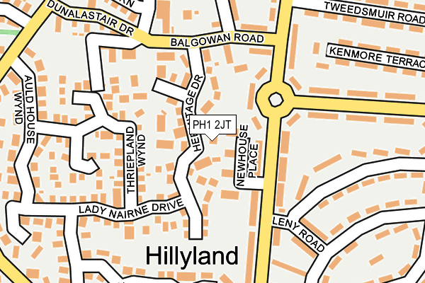 PH1 2JT map - OS OpenMap – Local (Ordnance Survey) PH1 2JT map - OS OpenMap – Local (Ordnance Survey)
