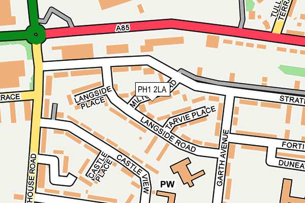 PH1 2LA map - OS OpenMap – Local (Ordnance Survey) PH1 2LA map - OS OpenMap – Local (Ordnance Survey)