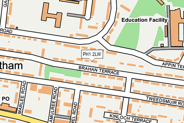 PH1 2LW map - OS OpenMap – Local (Ordnance Survey) PH1 2LW map - OS OpenMap – Local (Ordnance Survey)