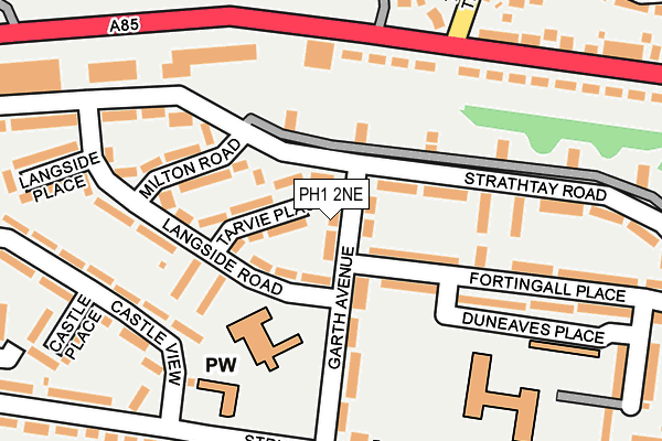 PH1 2NE map - OS OpenMap – Local (Ordnance Survey) PH1 2NE map - OS OpenMap – Local (Ordnance Survey)