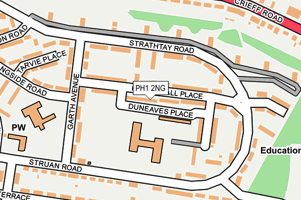 PH1 2NG map - OS OpenMap – Local (Ordnance Survey) PH1 2NG map - OS OpenMap – Local (Ordnance Survey)