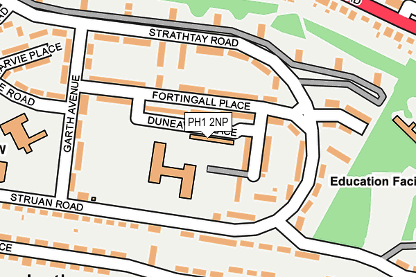 PH1 2NP map - OS OpenMap – Local (Ordnance Survey) PH1 2NP map - OS OpenMap – Local (Ordnance Survey)