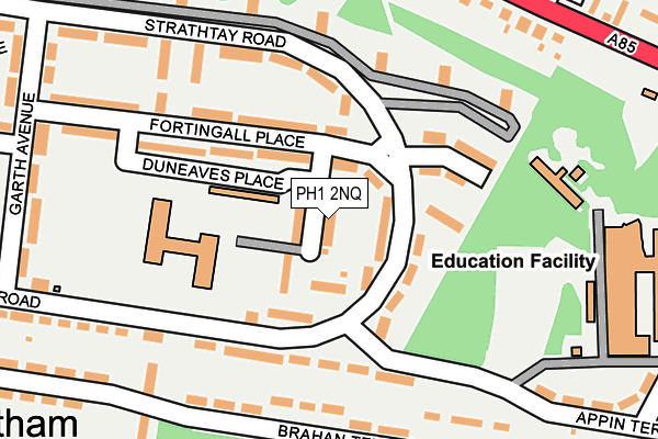 PH1 2NQ map - OS OpenMap – Local (Ordnance Survey) PH1 2NQ map - OS OpenMap – Local (Ordnance Survey)