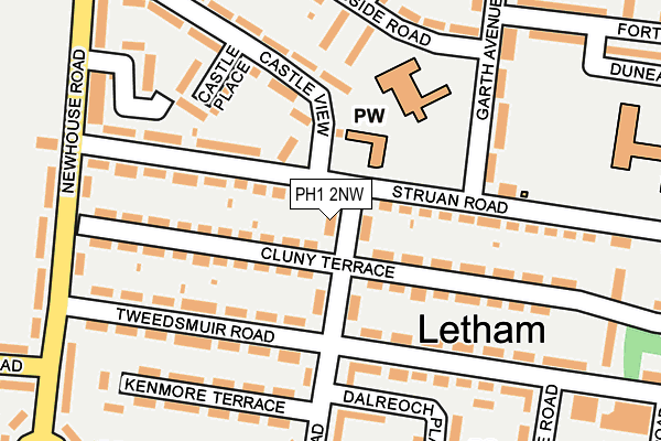 PH1 2NW map - OS OpenMap – Local (Ordnance Survey) PH1 2NW map - OS OpenMap – Local (Ordnance Survey)