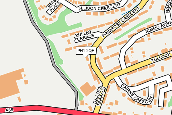PH1 2QE map - OS OpenMap – Local (Ordnance Survey) PH1 2QE map - OS OpenMap – Local (Ordnance Survey)