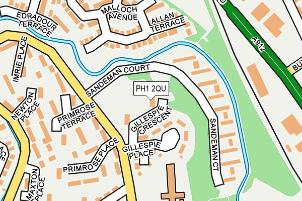 PH1 2QU map - OS OpenMap – Local (Ordnance Survey) PH1 2QU map - OS OpenMap – Local (Ordnance Survey)