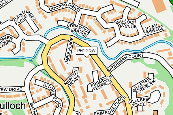 PH1 2QW map - OS OpenMap – Local (Ordnance Survey) PH1 2QW map - OS OpenMap – Local (Ordnance Survey)