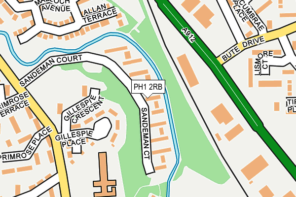 PH1 2RB map - OS OpenMap – Local (Ordnance Survey) PH1 2RB map - OS OpenMap – Local (Ordnance Survey)