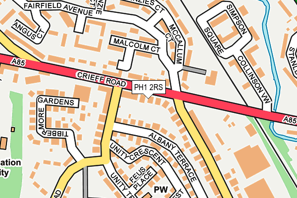 PH1 2RS map - OS OpenMap – Local (Ordnance Survey) PH1 2RS map - OS OpenMap – Local (Ordnance Survey)