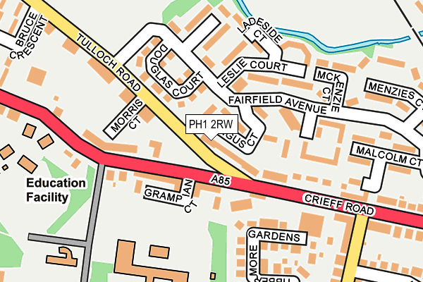 PH1 2RW map - OS OpenMap – Local (Ordnance Survey)