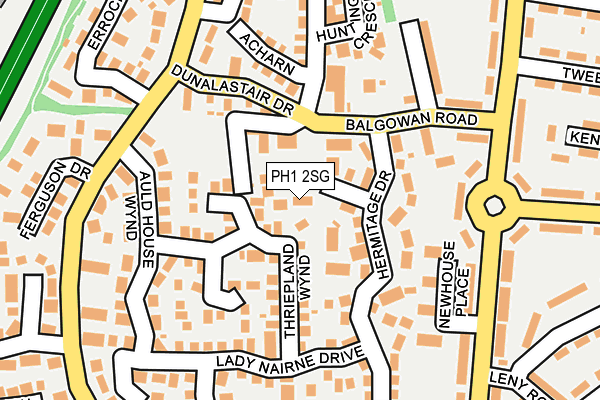PH1 2SG map - OS OpenMap – Local (Ordnance Survey) PH1 2SG map - OS OpenMap – Local (Ordnance Survey)
