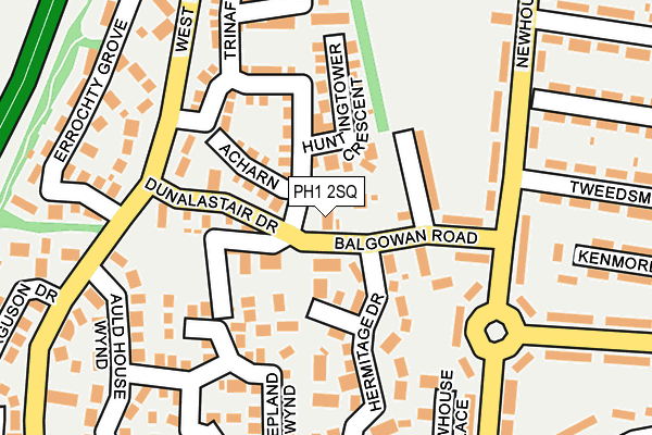 PH1 2SQ map - OS OpenMap – Local (Ordnance Survey) PH1 2SQ map - OS OpenMap – Local (Ordnance Survey)