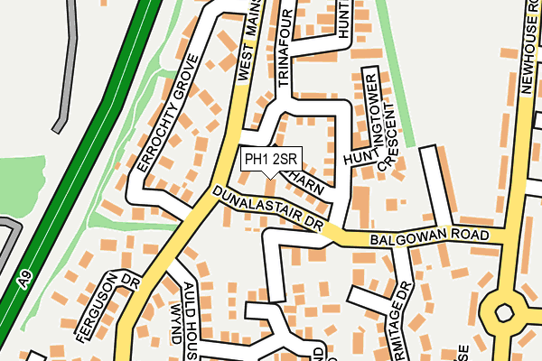 PH1 2SR map - OS OpenMap – Local (Ordnance Survey) PH1 2SR map - OS OpenMap – Local (Ordnance Survey)