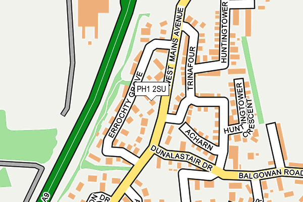 PH1 2SU map - OS OpenMap – Local (Ordnance Survey) PH1 2SU map - OS OpenMap – Local (Ordnance Survey)