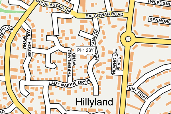 PH1 2SY map - OS OpenMap – Local (Ordnance Survey) PH1 2SY map - OS OpenMap – Local (Ordnance Survey)