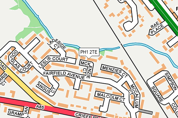 PH1 2TE map - OS OpenMap – Local (Ordnance Survey) PH1 2TE map - OS OpenMap – Local (Ordnance Survey)