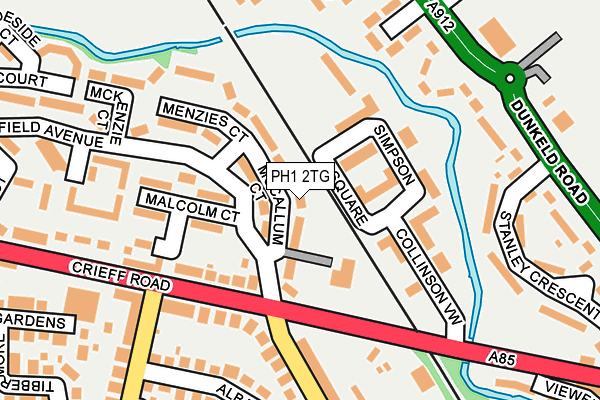 PH1 2TG map - OS OpenMap – Local (Ordnance Survey) PH1 2TG map - OS OpenMap – Local (Ordnance Survey)