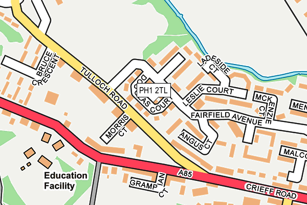 PH1 2TL map - OS OpenMap – Local (Ordnance Survey) PH1 2TL map - OS OpenMap – Local (Ordnance Survey)