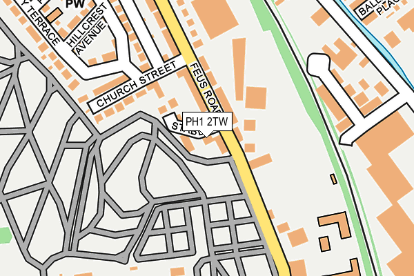 PH1 2TW map - OS OpenMap – Local (Ordnance Survey) PH1 2TW map - OS OpenMap – Local (Ordnance Survey)