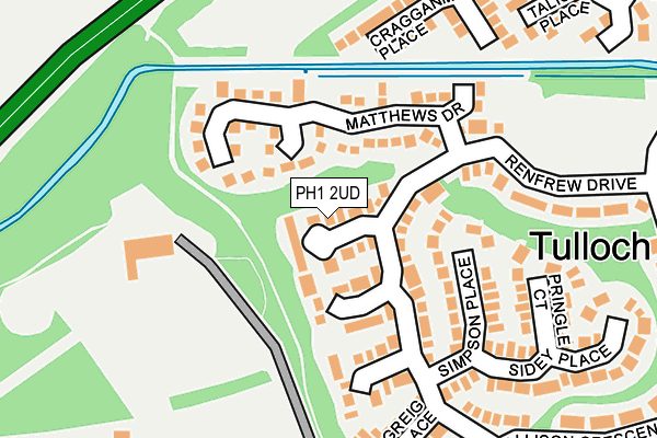 PH1 2UD map - OS OpenMap – Local (Ordnance Survey) PH1 2UD map - OS OpenMap – Local (Ordnance Survey)