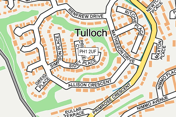 PH1 2UF map - OS OpenMap – Local (Ordnance Survey) PH1 2UF map - OS OpenMap – Local (Ordnance Survey)